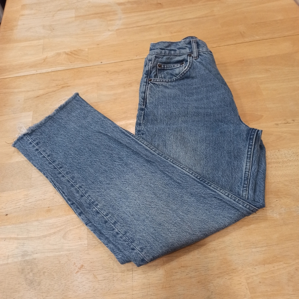 Reformation Womens High Rise Relaxed  Jeans Size 24x26 Blue Straight Lag Denim